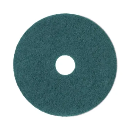 Boardwalk® Heavy-Duty Scrubbing Floor Pads, 19" Diameter, Green, 5/Carton