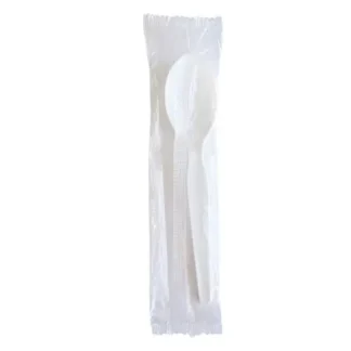 Boardwalk® Heavyweight Wrapped Polystyrene Cutlery, Soup Spoon, Plastic, White, 1,000/Carton