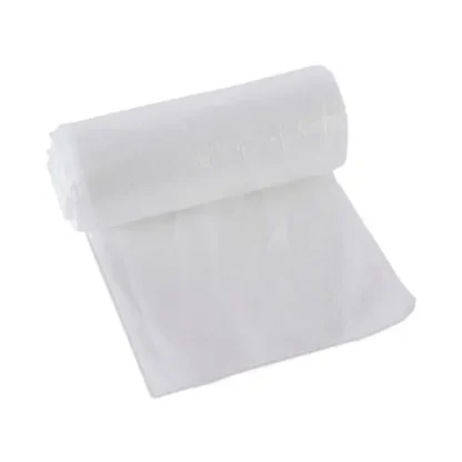 Boardwalk® High-Density Can Liners, 10 gal, 6 mic, 24" x 23", Natural, Perforated Roll, 50 Bags/Roll, 20 Rolls/Carton
