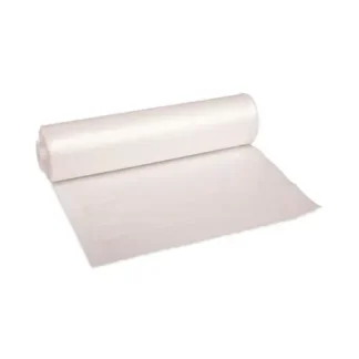 Boardwalk® High-Density Can Liners, 45 gal, Natural, 40" x 46", 13 mic, Perforated Roll, 25 Bags/Roll, 10 Rolls/Carton