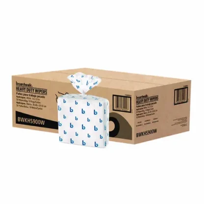 Boardwalk® Hydrospun Wipers, 1-Ply, 12 x 13, White