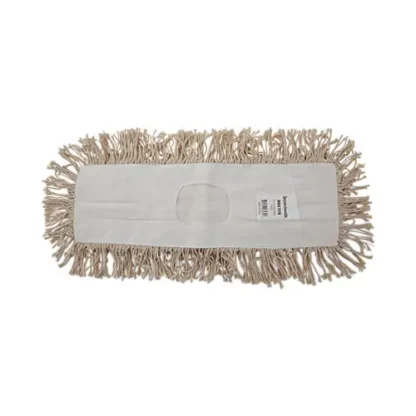 Boardwalk® Industrial Dust Mop Head, Hygrade Cotton, 18" x 5", White