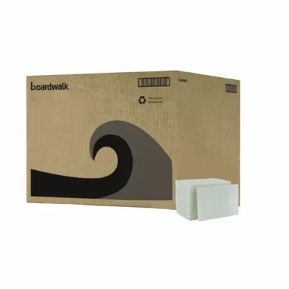 Boardwalk® Light-Duty Scouring Pad, 6 x 9, White, 20/Carton