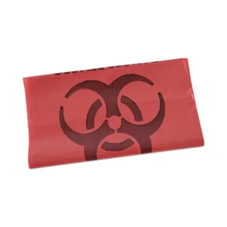 Boardwalk® Linear Low Density Health Care Trash Can Liners, Red, 33 gal, 33" x 39", 1.3 mil, 150/Carton