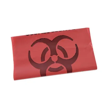 Boardwalk® Linear Low Density Health Care Trash Can Liners, Red, 33 gal, 33" x 39", 1.3 mil, 150/Carton