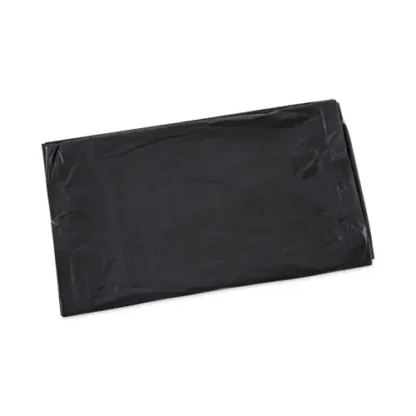Boardwalk® Linear Low Density Industrial Can Liners, 30 gal, 0.65 mil, 30" x 36", Black, Flat Pack, 200/Carton