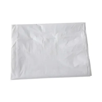 Boardwalk® Linear Low Density Industrial Can Liners, 56 gal, 0.9 mil, 43" x 47", White, Flat Pack, 100/Carton