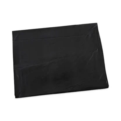 Boardwalk® Linear Low Density Industrial Can Liners, 60 gal, 0.7 mil, 38" x 58", Black, Flat Pack, 100/Carton