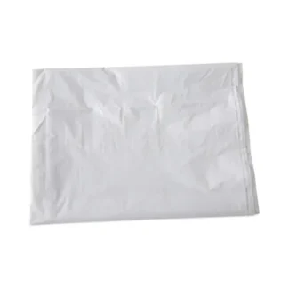 Boardwalk® Linear Low Density Industrial Can Liners, 60 gal, 0.9 mil, 38" x 58", White, Flat Pack, 100/Carton