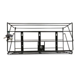 Boardwalk® Locking Rack for 3 Liter PDC Cleaner Bottles, 1-Shelf, Black