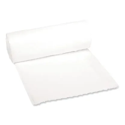 Boardwalk® Low-Density Waste Can Liners, 16 gal, 0.4 mil, 24" x 32", White, Perforated Roll, 25 Bags/Roll, 20 Rolls/Carton