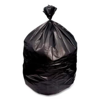Boardwalk® Low-Density Waste Can Liners, 23 gal, 0.9 mil, 28" x 45", Black, 25 Bags/Roll, 8 Rolls/Carton
