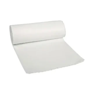Boardwalk® Low-Density Waste Can Liners, 30 gal, 0.5 mil, 30" x 36", White, Perforated Roll, 10 Bags/Roll, 20 Rolls/Carton