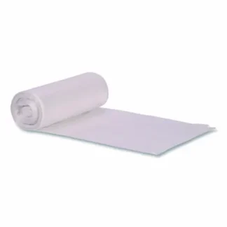 Boardwalk® Low-Density Waste Can Liners, Clear, 45 gal, 0.9 mil, 40 x 46, Perforated Roll, 100/Carton