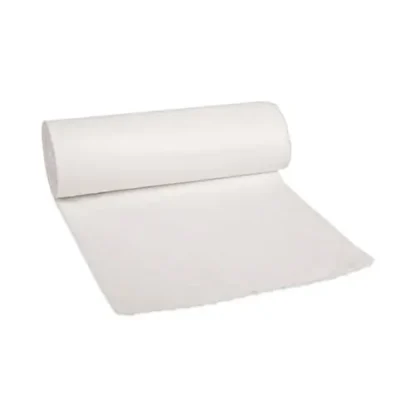 Boardwalk® Low-Density Waste Can Liners, 60 gal, 0.5 mil, 38" x 58", White, Perforated Roll, 10 Bags/Roll, 10 Rolls/Carton