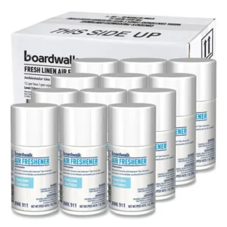 Boardwalk® Metered Air Freshener Refill, Fresh Linen Scent, 7 oz Aerosol Spray, 12/Carton