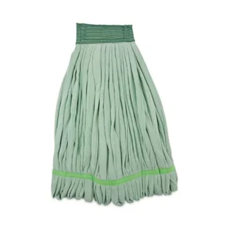Boardwalk® Microfiber Looped-End Wet Mop Head, Large, Green, 12/Carton