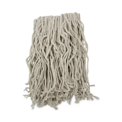 Boardwalk® Mop Head, Cotton, Cut-End, White, 4-Ply, #16 Band, 12/Carton