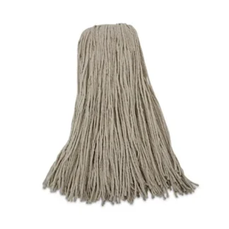 Boardwalk® Mop Head, Economical Lie-Flat Head, Cotton Fiber, 32oz, White, 12/Carton