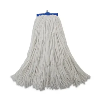 Boardwalk® Mop Head, Economical Lie-Flat Head, Rayon Fiber, White, 12/Carton