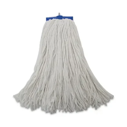 Boardwalk® Mop Head, Economical Lie-Flat Head, Rayon Fiber, White, 12/Carton