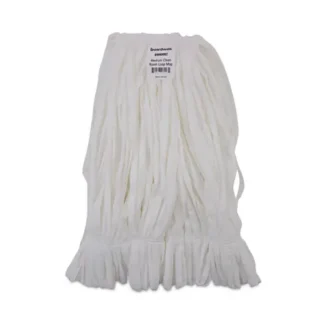 Boardwalk® Mop Head, Looped, Enviro Clean with Tailband, Medium, White, 12/Carton