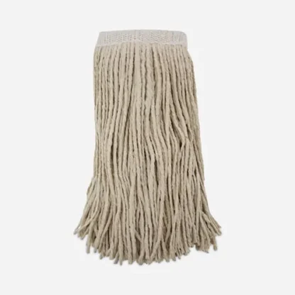 Boardwalk® Mop Head, Premium Saddleback, Cotton, 24 oz, White, 12/Carton