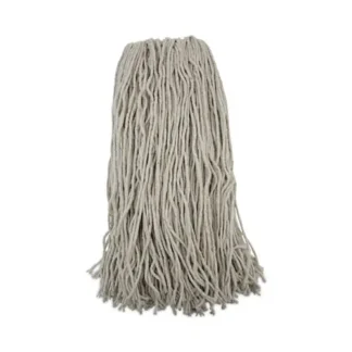 Boardwalk® Mop Head, Premium Standard Head, Cotton Fiber, 32oz, White, 12/Carton