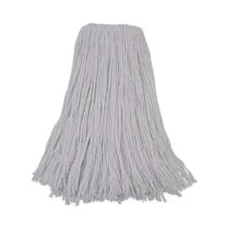 Boardwalk® Mop Head, Premium Standard Head, Rayon Fiber, 32oz, White, 12/Carton