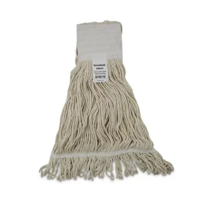 Boardwalk® Mop Head, Pro Loop Web/Tailband, Premium Saddleback Head, 24-oz., White, 12/Case