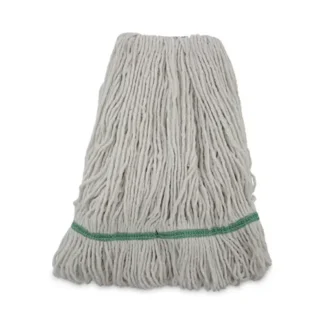 Boardwalk® Narrowband Looped-End Mop Head, Premium Standard Head, Cotton/Rayon Fiber, Medium, White