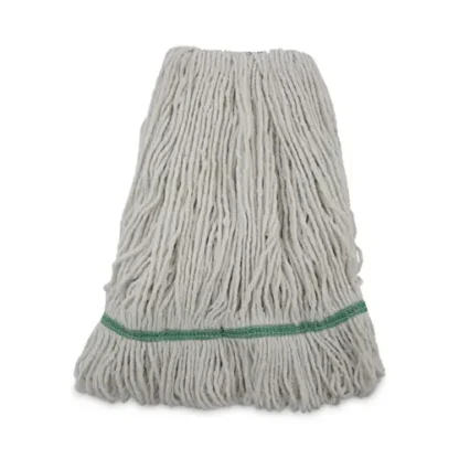 Boardwalk® Narrowband Looped-End Mop Head, Premium Standard Head, Cotton/Rayon Fiber, Medium, White