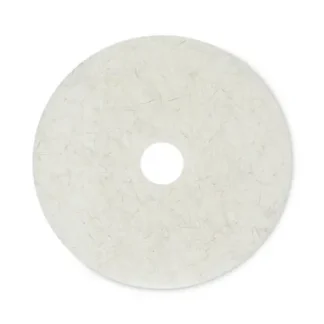 Boardwalk® Natural Burnishing Floor Pads, White, 5/Carton