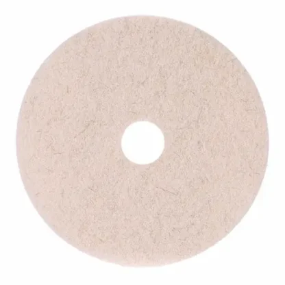 Boardwalk® Natural Hog Hair Burnishing Floor Pads, 21" Diameter, Tan, 5/Carton