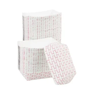 Boardwalk® Paper Food Baskets, 2.5 lb Capacity, Red/White, 500/Carton