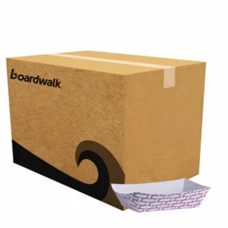 Boardwalk® Paper Food Baskets, 6 oz, Red/White, 1,000/Carton