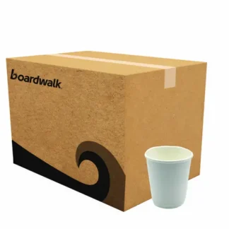 Boardwalk® Paper Hot Cups, Double-Walled, 8 oz, White, 25/Pack