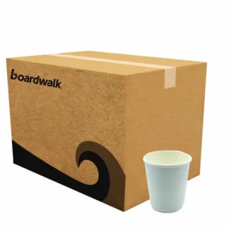 Boardwalk® Paper Hot Cups, Double-Walled, 8 oz, White, 500/Carton
