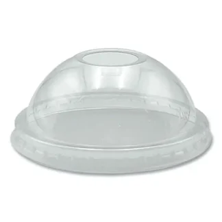 Boardwalk® PET Cold Cup Dome Lids, Fits 9 oz to 10 oz Cold Cups, Plastic, Clear, 100/Pack