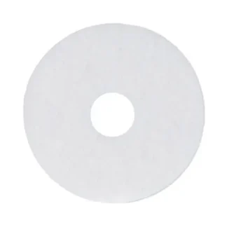 Boardwalk® Polishing Floor Pads, 13" Diameter, White, 5/Carton