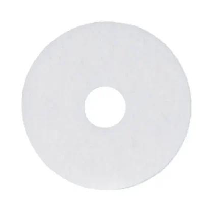 Boardwalk® Polishing Floor Pads, 13" Diameter, White, 5/Carton