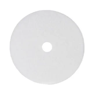 Boardwalk® Polishing Floor Pads, 21" Diameter, White, 5/Carton
