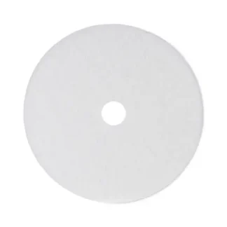 Boardwalk® Polishing Floor Pads, 24" Diameter, White, 5/Carton