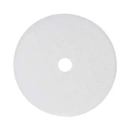 Boardwalk® Polishing Floor Pads, 24" Diameter, White, 5/Carton