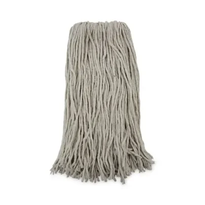 Boardwalk® Premium Cut-End Wet Mop Heads, Cotton, 20oz, White, 12/Carton