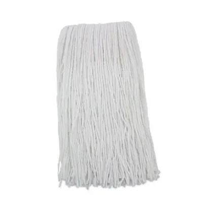 Boardwalk® Premium Cut-End Wet Mop Heads, Rayon, 20oz, White, 12/Carton
