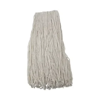 Boardwalk® Premium Cut-End Wet Mop Heads, Rayon, 24oz, White, 12/Carton
