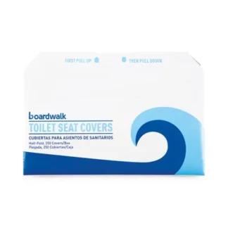 Boardwalk® Premium Half-Fold Toilet Seat Covers, 250 Covers/Sleeve, 10 Sleeves/Carton, White
