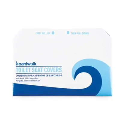 Boardwalk® Premium Half-Fold Toilet Seat Covers, 250 Covers/Sleeve, 10 Sleeves/Carton, White