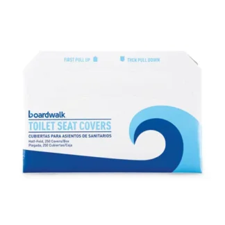 Boardwalk® Premium Half-Fold Toilet Seat Covers, White, 250 Covers per Sleeve, 20 Sleeves per Carton